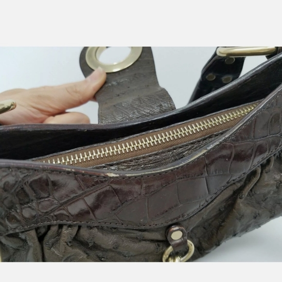 100% AUTHENTIC BALLY Brown Ostrich Leather Handbag - Limited Edition - Picture 4 of 12